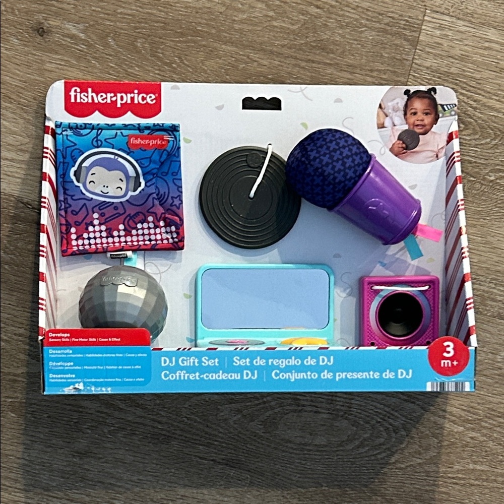 Fisher-Price Mini Me Moments DJ Gift Set, 6-Piece Sensory Baby Toys